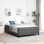 vidaXL Boxspring bed Donkergrijs, Zwart 140 x 200 cm, Huis en Inrichting, Slaapkamer | Bedden, Verzenden, Nieuw