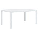 vidaXL Tuintafel 150x90x72 cm rattan-look kunststof wit, Verzenden, Nieuw