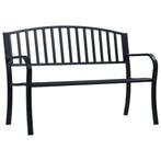 Zwarte Tuinbank 120cm | Retour Deal | Voor kleine tuintjes!, Verzenden, Nieuw, Metaal