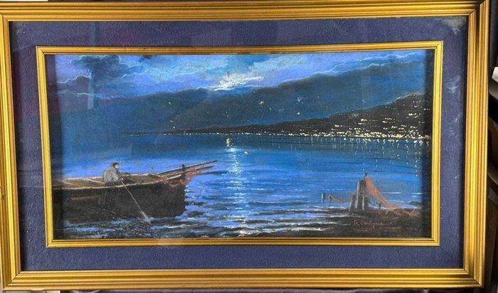 Roberto Carignani (1894-1975) - Paesaggio marino napoletano, Antiek en Kunst, Kunst | Schilderijen | Klassiek
