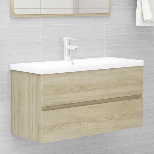 vidaXL Armoire dévier et lavabo intégré Chêne sonoma, Maison & Meubles, Tables | Coiffeuses, Neuf, Envoi