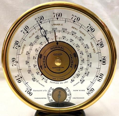 Barometer - Messing - JAEGER - TIFFANY & CO., Antiek en Kunst, Curiosa en Brocante