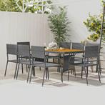 vidaXL Mobilier à dîner dextérieur 9 pcs Résine tressée, Verzenden, Neuf