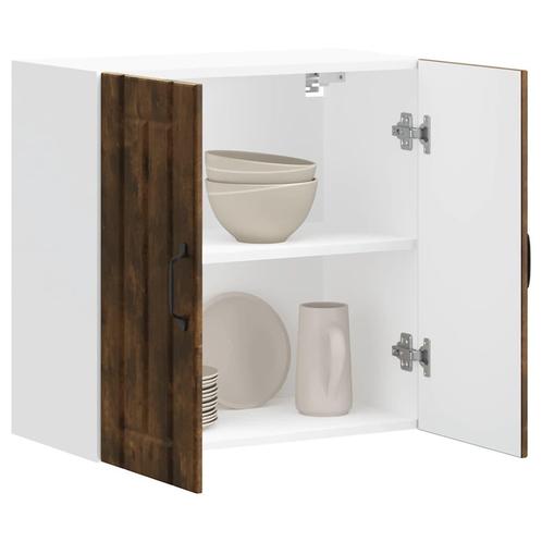 vidaXL Keukenwandkast Lucca bewerkt hout gerookt, Huis en Inrichting, Kasten | Overige, Nieuw, Verzenden