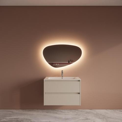Badmeubelset BWS Riga Met Asia Wastafel Wit 80 cm Kasjmier, Doe-het-zelf en Bouw, Sanitair, Bad, Nieuw, Ophalen of Verzenden