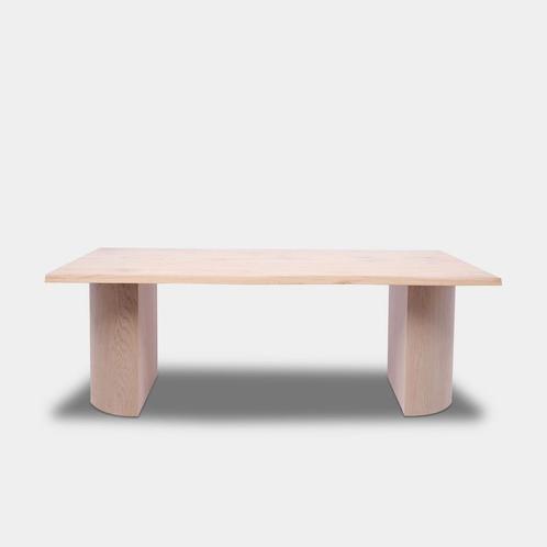 Tafel Boomstam Eikenhout  Half Rond  280x100, Huis en Inrichting, Tafels | Eettafels