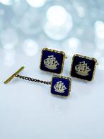 Other brand - Wedgwood - Galleon Ship - Cufflinks&Collar Pin