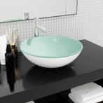vidaXL Wasbak 42x14 cm gehard glas wit, Doe-het-zelf en Bouw, Verzenden, Nieuw