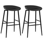 vidaXL Barstoelen 2 st zwart, Huis en Inrichting, Barkrukken, Verzenden, Nieuw