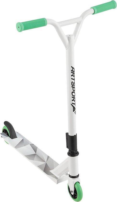 Tweedekans | Stuntstep Futuristisch in Wit Groen, Fietsen en Brommers, Scooters | Overige merken, Ophalen of Verzenden