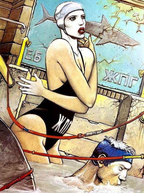 Enki Bilal (1951) (after) - The woman trap - Années 1990, Antiek en Kunst, Kunst | Tekeningen en Fotografie
