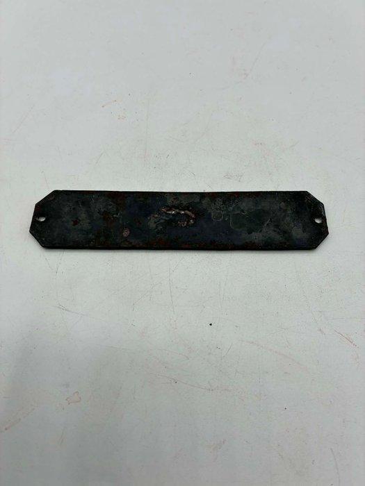 Oude emaille plaquettes van apotheek of kruideniers, Antiek en Kunst, Antiek | Wandborden en Tegels