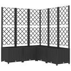 Plantenbak Zwart met Klimrek | Retour Deal | Top Aanbieding!, Tuin en Terras, Kunststof, 100 cm of meer, Verzenden, Vierkant