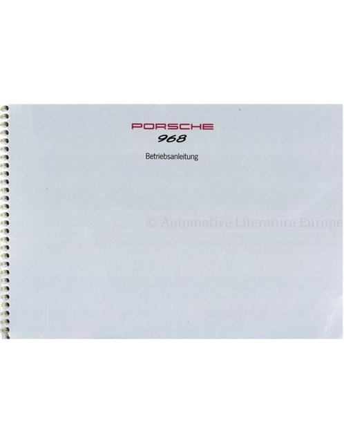 1994 PORSCHE 968 INSTRUCTIEBOEKJE DUITS, Autos : Divers, Modes d'emploi & Notices d'utilisation