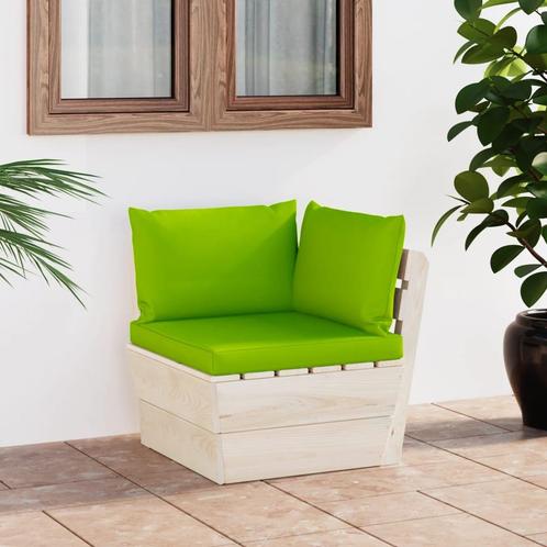 vidaXL Tuinhoekbank met kussens pallet geïmpregneerd, Tuin en Terras, Tuinsets en Loungesets, Nieuw, Verzenden