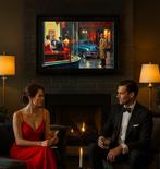 Le Yack - Nightfall Rendezvous - Hand signed, Antiek en Kunst