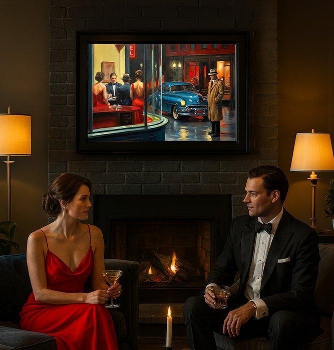 Le Yack - Nightfall Rendezvous - Hand signed, Antiek en Kunst, Kunst | Designobjecten