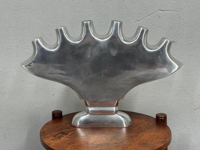 Vaas - Aluminium - Sculpturale tulpenvaas, Antiek en Kunst, Curiosa en Brocante