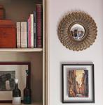 Wandspiegel- Heks Oog / Butler - Glas, Hars - Convexe pauw, Antiek en Kunst, Curiosa en Brocante