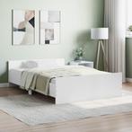 vidaXL Cadre de lit avec tête de lit/pied de lit blanc, Maison & Meubles, Chambre à coucher | Lits, Neuf, Verzenden