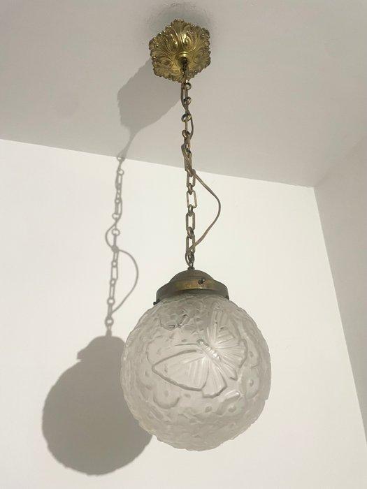 Hettier & Vincent - Plafondlamp - Glas-in-lood - Hettier &, Antiquités & Art, Art | Objets design