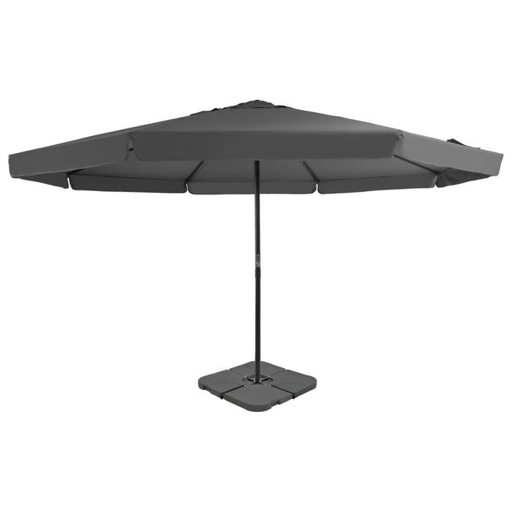 vidaXL Parasol met draagbare voet antracietkleurig, Tuin en Terras, Parasols, Nieuw, Verzenden