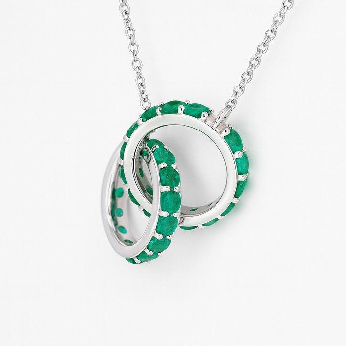 Zonder Minimumprijs - Halsketting Verguld Smaragd - 18K goud, Handtassen en Accessoires, Kettingen