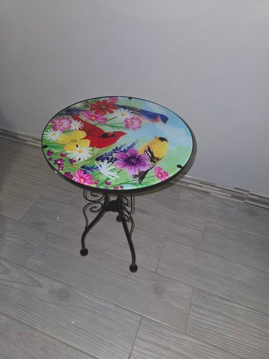Tavolinetto da caffè base in vetro - In ferro - Bijzettafel, Antiek en Kunst, Curiosa en Brocante