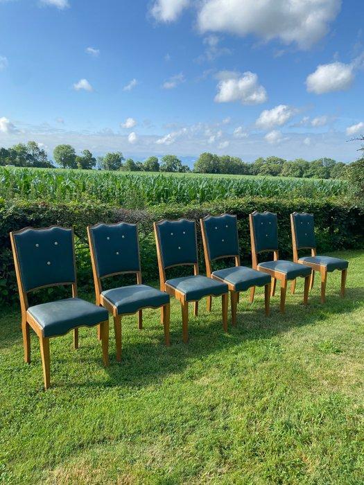 Stoel (6) - Hout - Art Déco Français, Antiek en Kunst, Kunst | Designobjecten