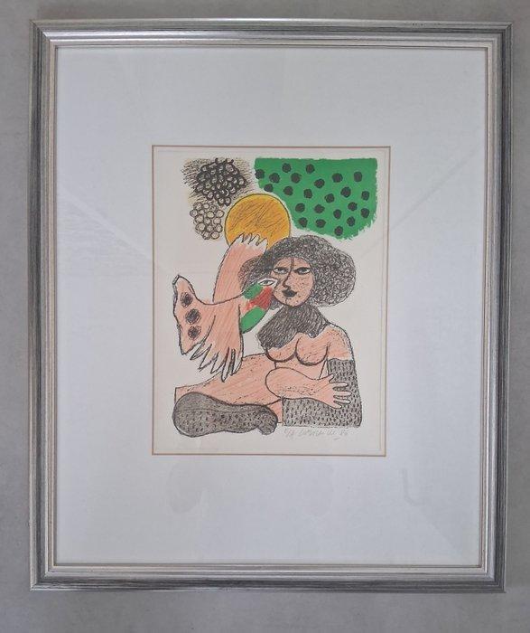 Corneille (1922-2010) - Vrouw en vogel, Antiek en Kunst, Antiek | Overige Antiek