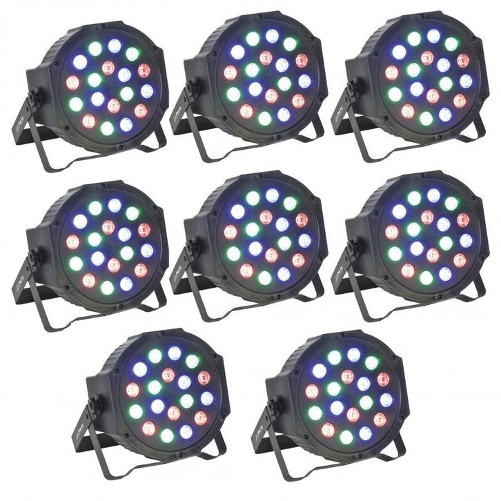 Party Light 8x Party-par181 DMX Gestuurde Led PAR, Muziek en Instrumenten, Licht en Laser