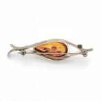 Sans Prix de Réserve - Broche Argent - ambre, Bijoux, Sacs & Beauté, Bijoux anciens
