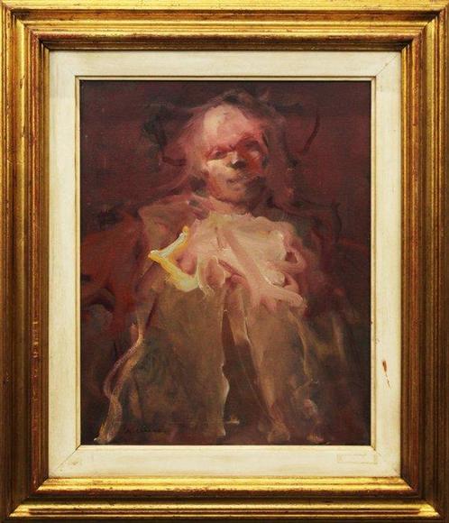 Aldo Ciucci (1917-2000) - Attore rosso, Antiek en Kunst, Kunst | Schilderijen | Modern