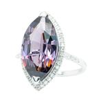 Bague - 14 carats Or blanc, Deep Purple - 8.01ct. tw., Nieuw