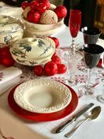 Deken van zuiver linnen, acht servetten, met de hand