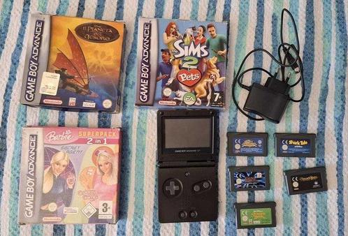 Nintendo - Gameboy Advance SP - Videogameconsole + games, Games en Spelcomputers, Spelcomputers | Overige Accessoires