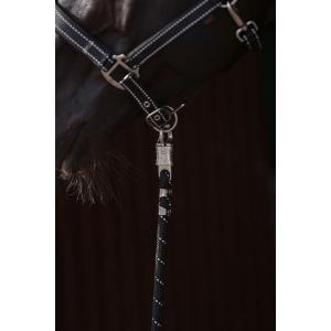 Longe reflective avec mousqueton antipanique black/silver, Dieren en Toebehoren, Paarden en Pony's | Overige Paardenspullen