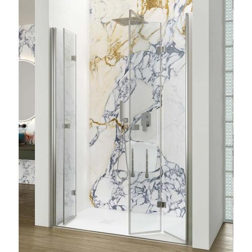 Nisdeur Lacus Albarella Saloon Inklap Deur 160x190 Cm Chroom, Doe-het-zelf en Bouw, Sanitair, Douche, Nieuw, Chroom, Ophalen of Verzenden
