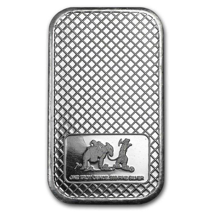 1 Troy Ounce - Zilver .999 - 1 oz Eagle 999 Fine Silver Bar, Postzegels en Munten, Edelmetalen en Baren