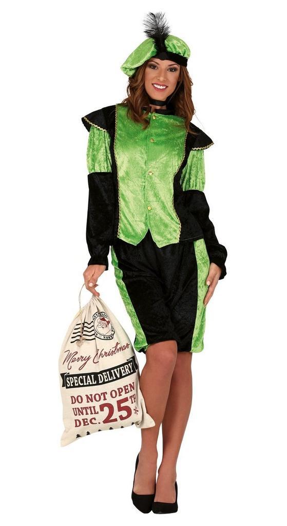 Pietenpak Lichtgroen Dames, Hobby en Vrije tijd, Feestartikelen, Nieuw, Verzenden