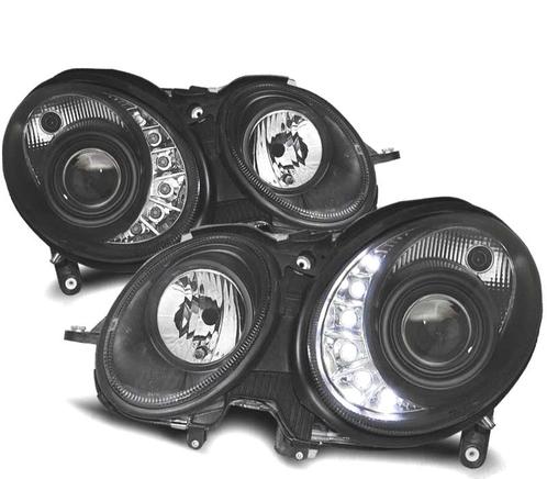PHARES LED DAYLIGHT MERCEDES ET W211 02-06 FOND NOIR, Auto-onderdelen, Verlichting, Verzenden