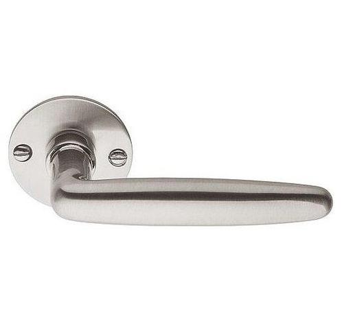 Deurkruk Dudok Model met Ronde Rozet Mat Nikkel, Doe-het-zelf en Bouw, Hang- en Sluitwerk, Ophalen of Verzenden
