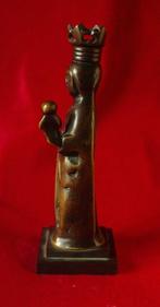 sculptuur, A 16th century bronze luster ornament figuring, Antiek en Kunst
