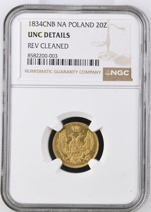 Polen. Nicholas I. 3 Rouble / 20 Zlotych 1834 / - - UNC, Postzegels en Munten, Munten | Europa | Niet-Euromunten