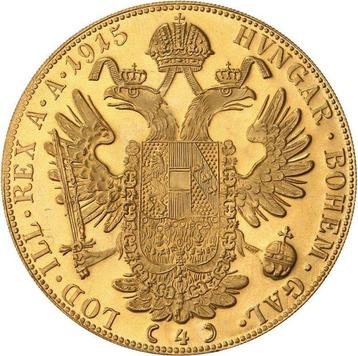 13,96 grams - Or .980 - 4 Ducat Austria 1915 - 986‰ beschikbaar voor biedingen
