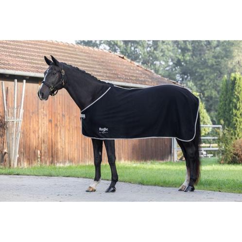 Rugbe fleecedeken economic zwart, 145-195 cm - kerbl, Dieren en Toebehoren, Paarden en Pony's | Dekens en Dekjes, Nieuw