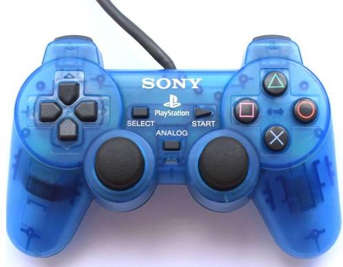 Sony DualShock Controller PSX-Transparant/Blauw (SCPH-1200), Games en Spelcomputers, Spelcomputers | Sony Consoles | Accessoires