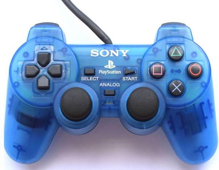 Sony DualShock Controller PSX-Transparant/Blauw (SCPH-1200), Games en Spelcomputers, Spelcomputers | Sony Consoles | Accessoires