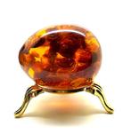 Decoratief Ei met Baltische amberstenen - Barnsteen -
