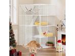Veiling - Grote dierenkooi metaal 4 niveaus (Metaal WIT), Dieren en Toebehoren, Kattenmanden, Nieuw